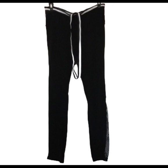 Fashion Nova Pants - Black Fashion Nova Leggings with Mesh Inserts